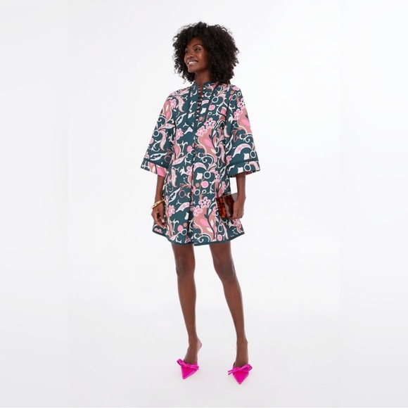 Tuckernuck Dresses & Skirts - Tuckernuck Pink and Teal Printed A-Line Mini Dress